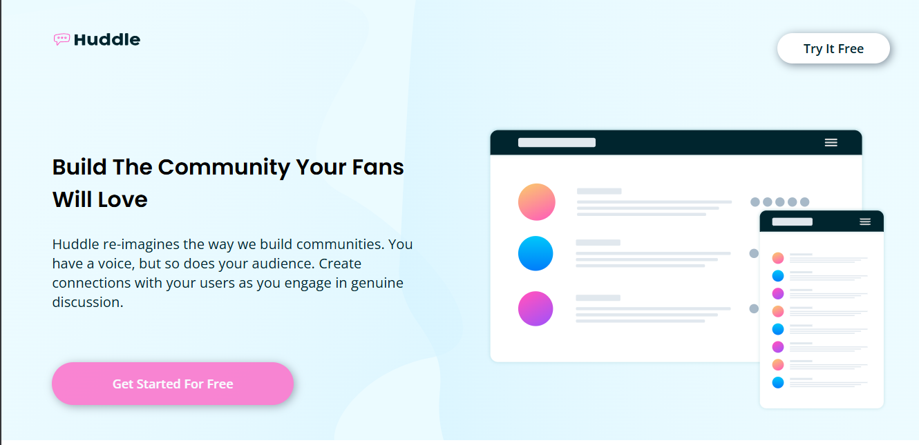 Huddle Landing Page