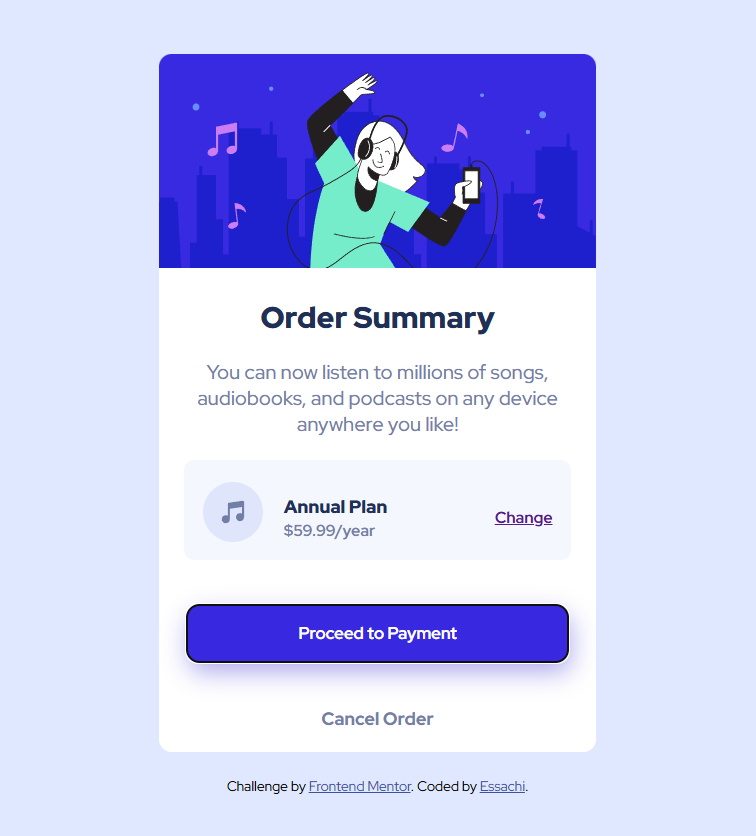 Order Summary Component
